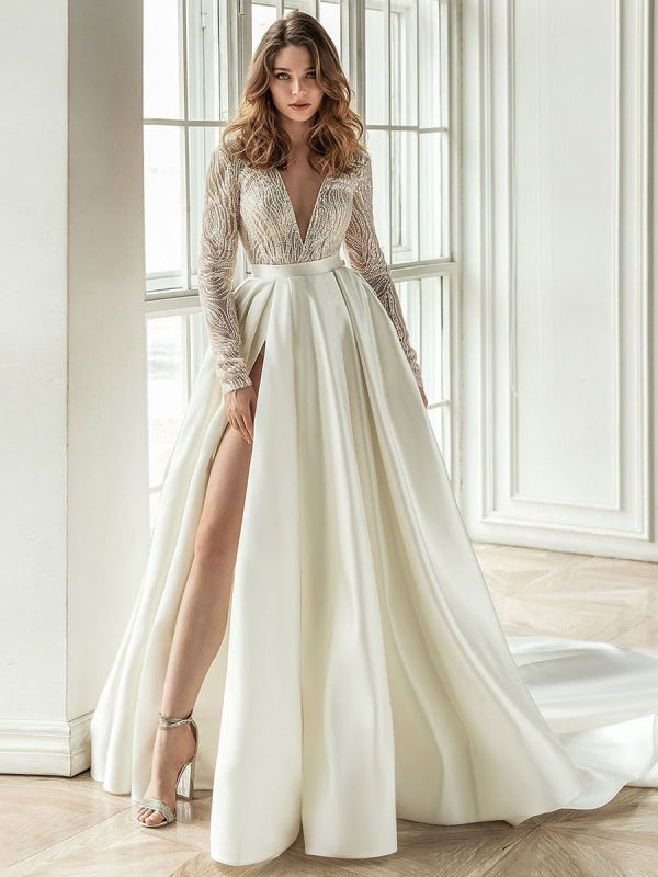 simple-wedding-dress-with-train-a-line-v-neck-long-sleeves-lace-bridal-dresses-980.jpg