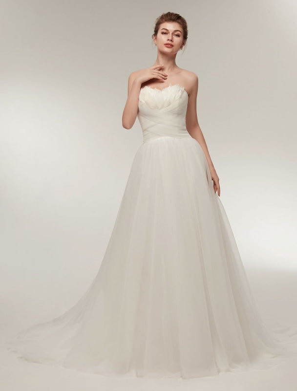 strapless-wedding-dresses-ivory-sweetheart-neckline-bridal-gown-feathers-tulle-with-train-329.jpg