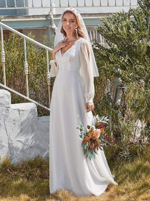 white-simple-wedding-dress-a-line-v-neck-long-sleeves-natural-waist-chiffon-bridal-dresses-893.jpg