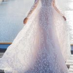 Boho Cold Shoulder Lace Tulle Wedding Dress