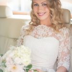 Bohemian Off-Shoulder A-Line Bridal Gown with Lace Sleeves