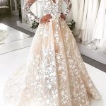 Open Back A-Line Wedding Dress with Lace and Tulle