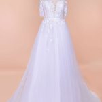 Off-the-Shoulder Appliques A-Line Wedding Dress