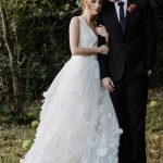 Sleeveless Ivory Wedding Dress with Floor-Length Skirt