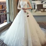 Chic Strapless Court Train Polyester Wedding Dress