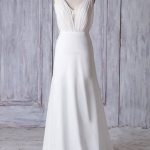 Flowy Ruffle Chiffon Sheath Wedding Dress
