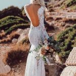 Boho Style Long Sleeve Lace Floor Length Wedding Dress