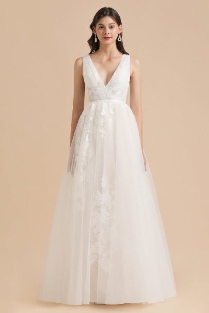Graceful Illusion Lace A-line Wedding Dress