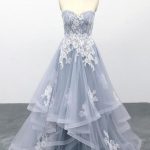 Graceful Strapless Lace Tulle A-line Wedding Dress