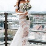 Charming Sweetheart Neckline Lace Boho Beach Wedding Dress
