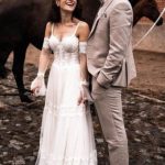 Enchanting Lace Sheath Wedding Dress with Beautiful Appliques