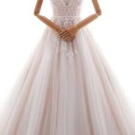 Lovely Spaghetti Strap A-line Wedding Dress with Appliques