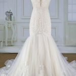 Charming Appliques Tulle Mermaid Wedding Dress with Romantic Design