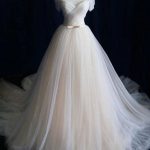 Glamorous Lace-Up Ruffle Tulle A-line Wedding Dress with Beautiful Details