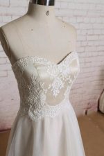 Stunning Strapless Lace Tulle A-line Wedding Dress with Delicate Embellishments - Image 3