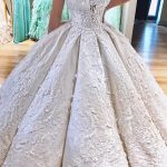 Stunning Ball Gown Off-the-Shoulder Charmeuse Applique Wedding Dress