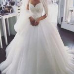 Beautiful Ball Gown Spaghetti Strap Sweetheart Backless Lace Tulle Wedding Dress