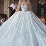 Elegant Ball Gown Sweetheart Sweep Train Tulle Applique Wedding Dress