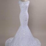 Gorgeous Backless Mermaid Wedding Dresses with Beaded Lace