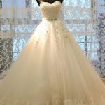 Ethereal Beaded Sweetheart Neckline Tulle Ball Gown Bridal Dress