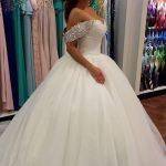 Radiant Sweetheart Tulle Ball Gown with Off-Shoulder Beaded Details