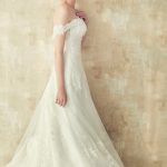Elegant Off-Shoulder Sweetheart Cathedral Beaded Lace Wedding Dress