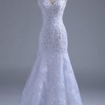 Exquisite Beaded Tulle Mermaid Floor Length Wedding Gown