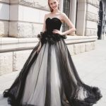Fashionable Black Prom Dress with Beading and Illusion Neckline