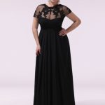 Stunning Black Lace Applique Sweetheart Illusion Prom Dress