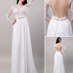 Ethereal Boho Beach Bridal Gown with Sheer Lace Chiffon and Tulle