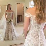 Exquisite Boho Off-the-Shoulder Mermaid Lace Wedding Dress