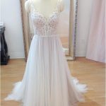 Boho Style White Tulle and Lace Bridal Gown with Romantic Vibes