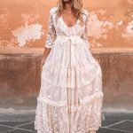 Boho Wedding Dress Suit: Floor-Length Lace Bridal Gown with Dress and Outfit Options