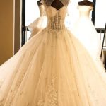 Unique High Neck Lace-Up Tulle Wedding Dress with Vintage Charm