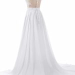 Lovely Cap Sleeve Appliques Chiffon A-Line Wedding Dress