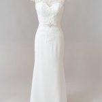 Graceful Cap Sleeve Illusion Lace Sheath Wedding Dress