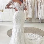 Sweetheart Bridal Dress with Long Sleeves Lace Appliques and Charming Silhouette