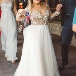 Unique Tulle Wedding Dress with Long Sleeves and Gorgeous Beading Details