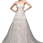 A-Line Wedding Dress with Sweetheart Neckline and Exquisite Lace Appliques at an Affordable Price