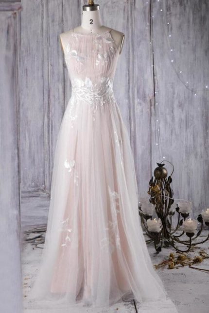 Ruffle Tulle A-Line Wedding Dress with a Chic and Elegant Look