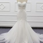 Exquisite Mermaid Wedding Dress with Beading and Chic Spaghetti Straps