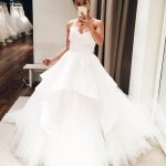 White Wedding Dresses with Sweetheart Neckline Ruched Details and Train