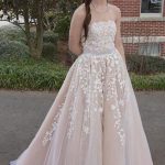 Long Wedding Dress with Lace Appliques and TulleCustom-Made Design