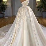 Online Crystal Embellished Designer Ball Gown Wedding Dress