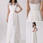 Destination Wedding Dress with Eyelash Lace Bodice for a Stylish Bride