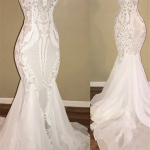 Summer Wedding Dresses on Sale: Unique Sweetheart Mermaid StyleWhite