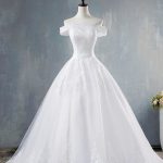 A-Line Wedding Dress with Elegant Appliques Lace and Tulle