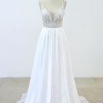 A-Line Wedding Dress with Elegant Beading DetailsChiffon Fabric