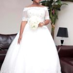 A-Line Wedding Dress with Elegant Cap Sleeves and Lace Appliques