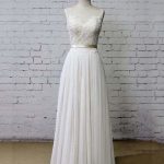 Elegant A-Line Wedding Dresses with Lace and TulleFloor Length
